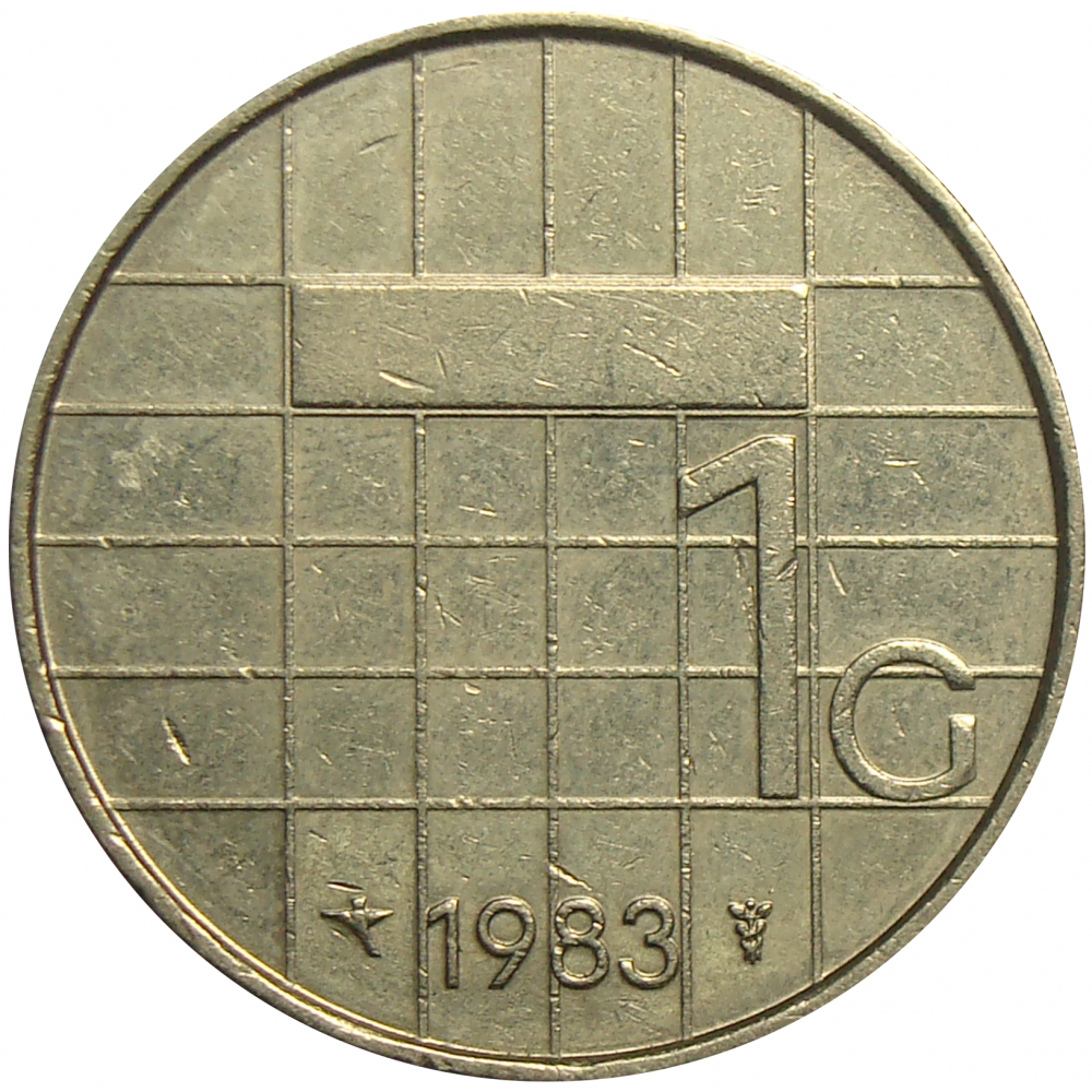 Moneda Holanda 1 Gulden 1982-1994  - Numisfila