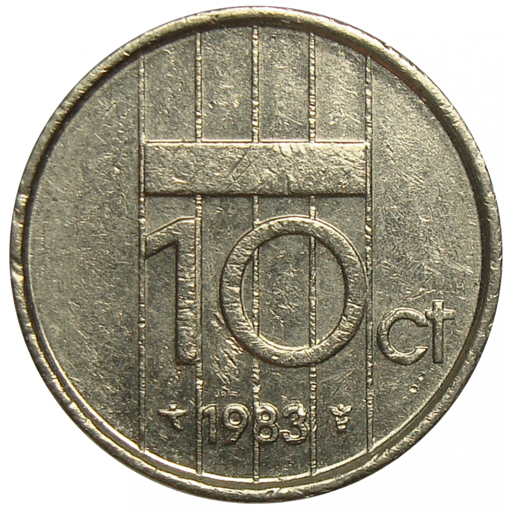 Moneda Holanda 10 Centavos 1982-2001  - Numisfila