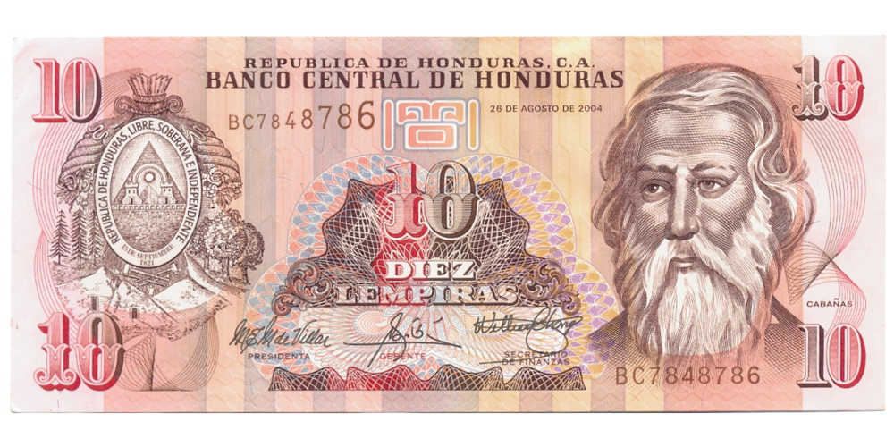 Billete Honduras 10 Lempiras 2004  - Numisfila