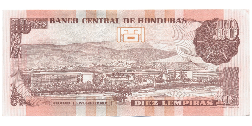 Billete Honduras 10 Lempiras 2004  - Numisfila