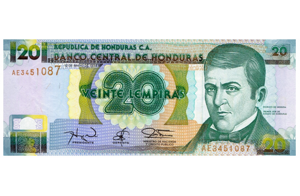 Billete Honduras 20 Lempiras 1994  - Numisfila