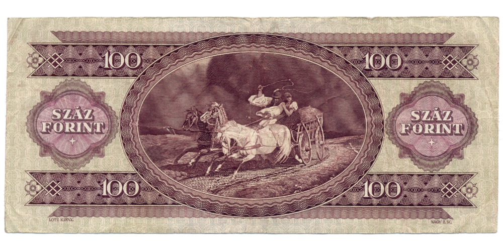 Billete Hungría 100 Forint 1975 Lajos Kossuth  - Numisfila
