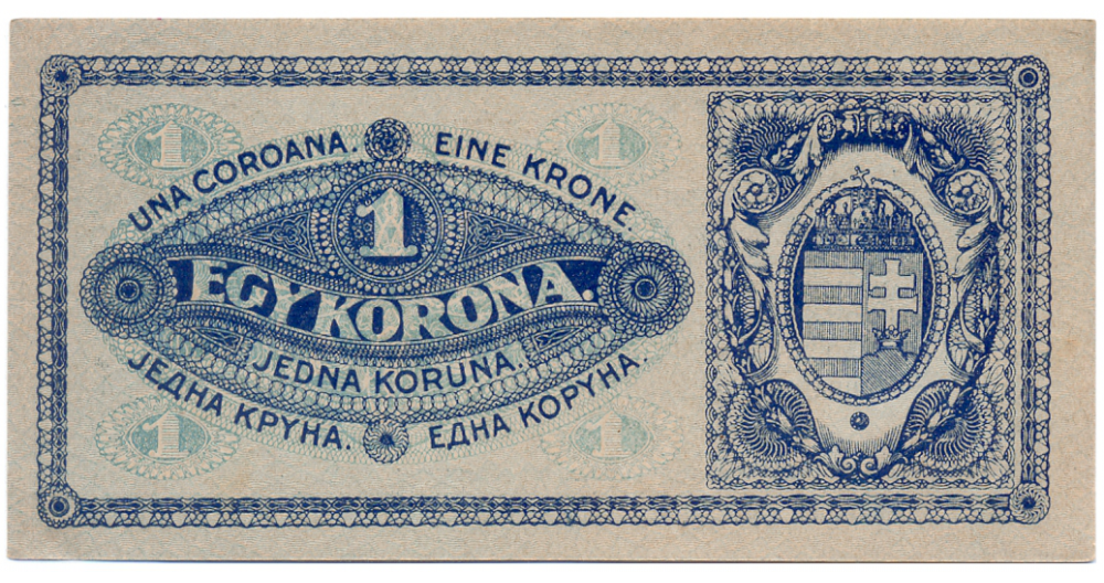 Billete Hungria 1 Korona 1920 Serie aa061  - Numisfila