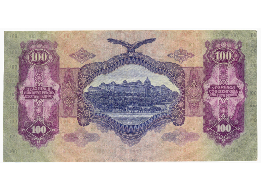 Billete Hungria 100 Pengo 1930 Rey Mattias I   - Numisfila