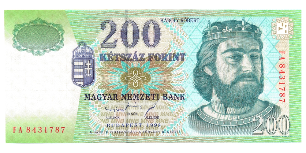 Billete Hungría 200 Forint 1998 - Numisfila