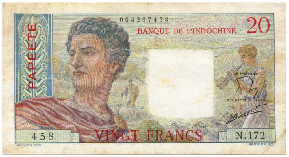 Billete Polinesia Francesa 20 Francs 1963 Territorio Ultramar - Numisfila