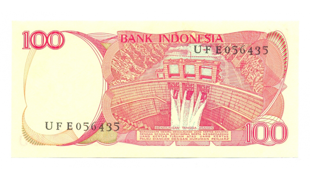 Billete Indonesia 100 Rupiah 1984  - Numisfila