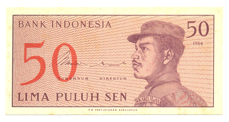 Billete Indonesia 50 Sen 1964 - Numisfila