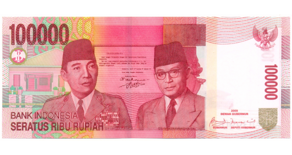 Billete  Indonesia 100.000 Rupiah 2009 - Numisfila