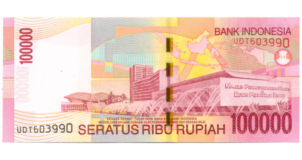 Billete  Indonesia 100.000 Rupiah 2009  - Numisfila