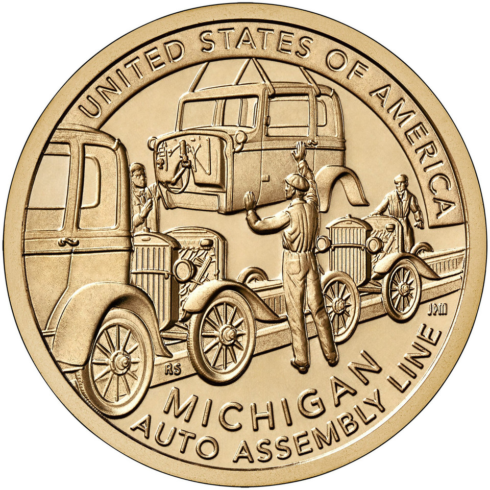 Moneda EE.UU. 1 Dólar 2025 D Conmemorativa Innovación americana - Michigan - Numisfila