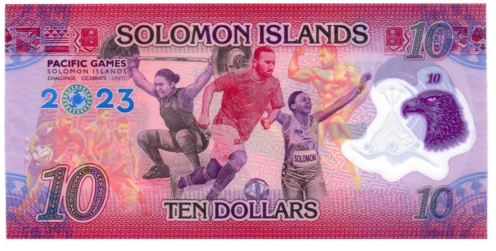 Billete Plástico Isla Salomon 10 Dolares 2023 - Conmemorativo   - Numisfila
