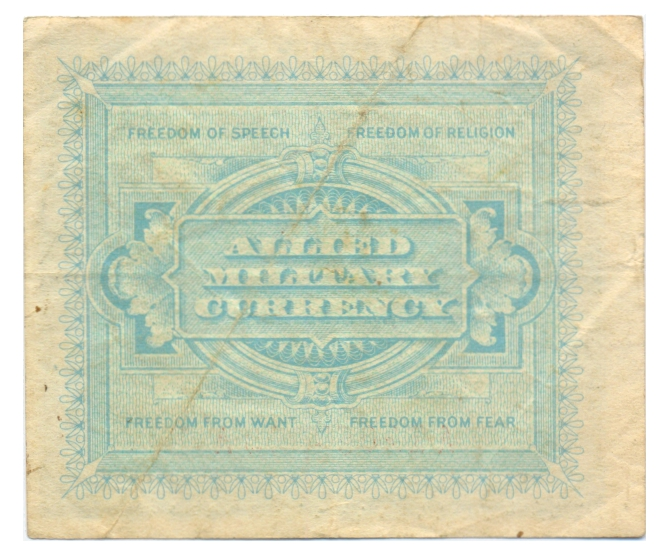 Italia Billete Militar Aliado 10 Liras 1943 Dinero de Emergencia  - Numisfila