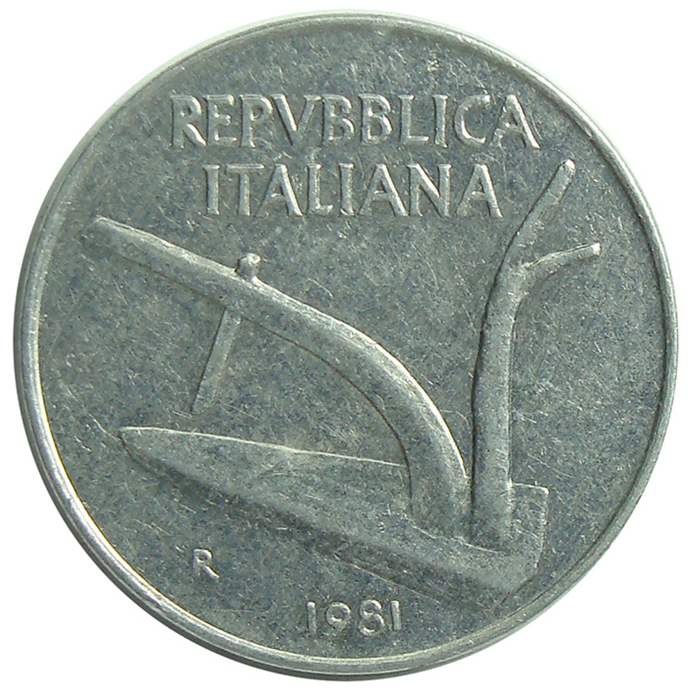 Moneda Italia 10 Liras 1951-1981 Trigo  - Numisfila