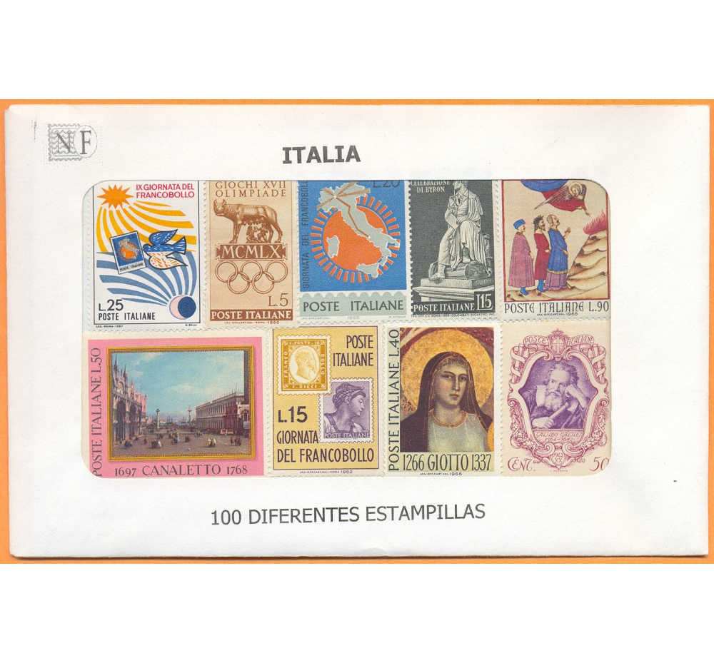 Italia 100 Estampillas diferentes usadas  - Numisfila