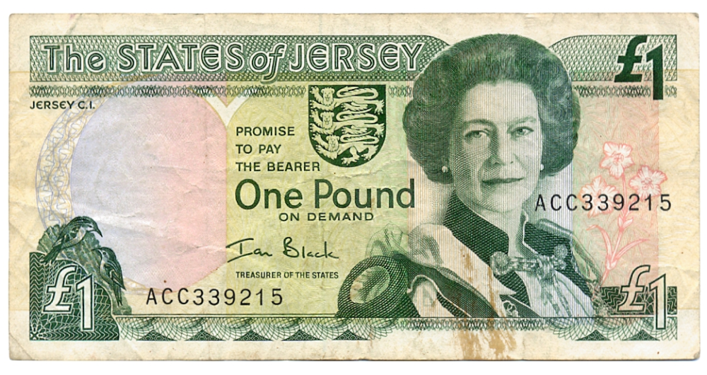 Billete Jersey 1 Pound 2000 - Reina Isabel II  - Numisfila