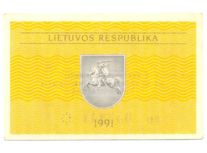 Billete Lituania 0,10 Talonas 1991  - Numisfila
