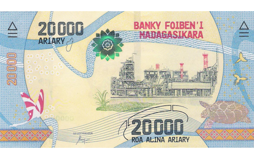 Billete Madagascar 20.000 Ariary 2017 Mina de níquel - Numisfila