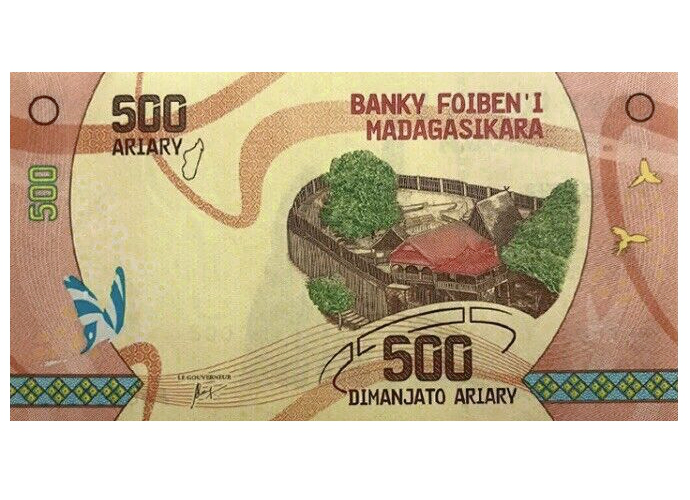 Billete Madagascar 500 Ariary 2017   - Numisfila