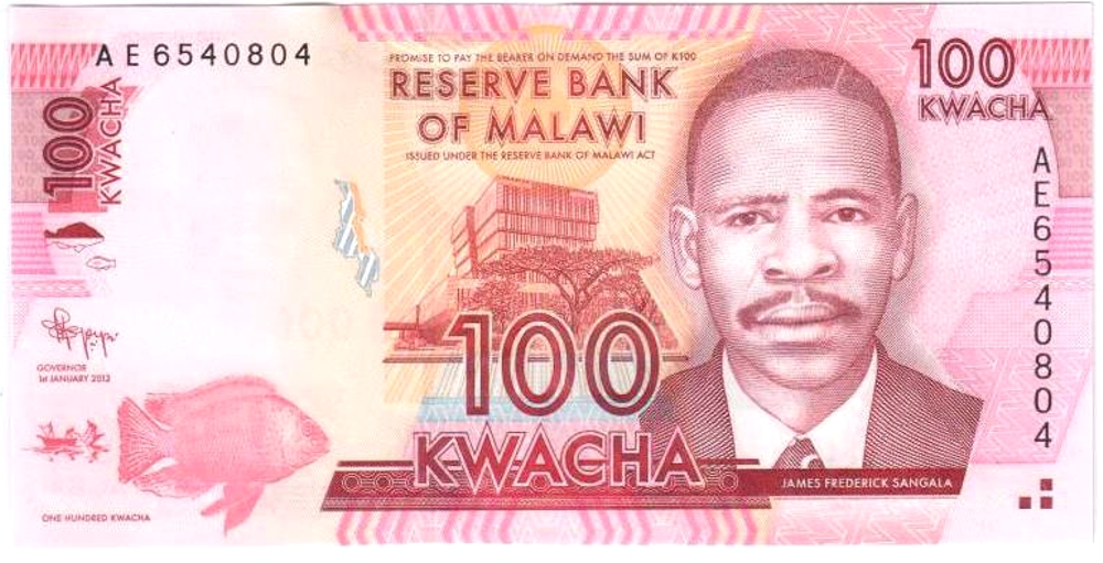 Billete Malawi 100 Kwacha 2012 - Numisfila