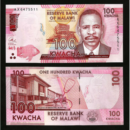 Billete Malawi 100 Kwacha 2016 - Numisfila