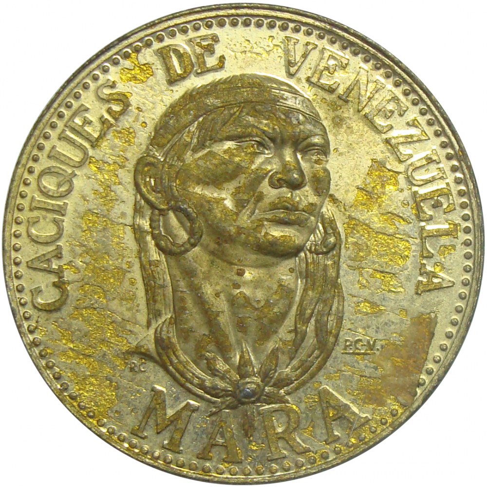 Medalla de Latón Mara 9 Dineros Caciques de Venezuela - Numisfila