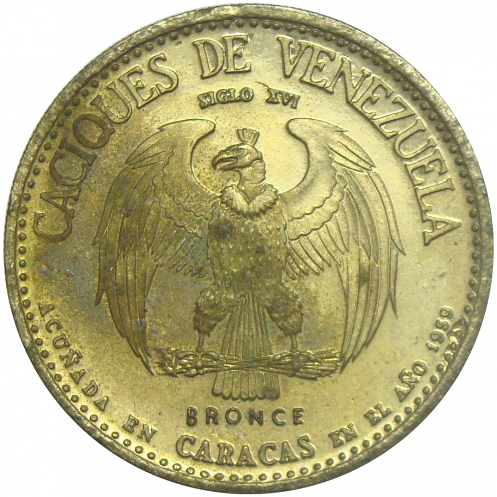 Medalla de Latón Mara 9 Dineros Caciques de Venezuela  - Numisfila