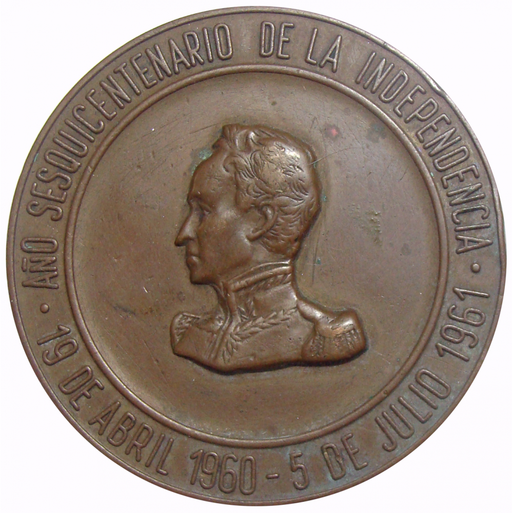 Medalla Sesquicentenario Independencia Venezuela - Numisfila