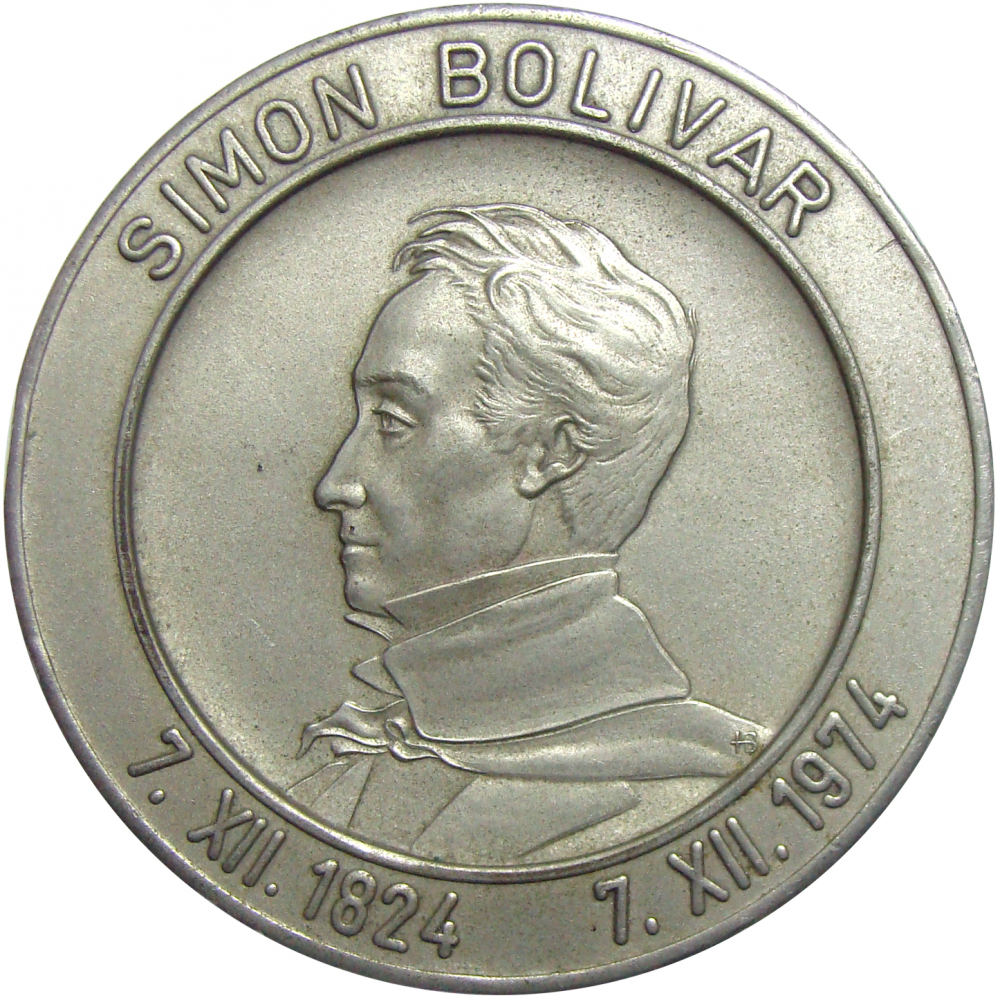 Medalla Simón Bolívar 150° Congreso Anfictiónico De Panamá 1974 - Numisfila