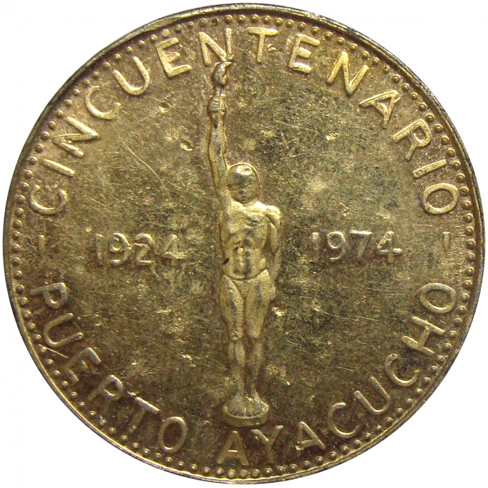 Medalla 50 Aniv Puerto Ayacucho Amazonas 1974  - Numisfila