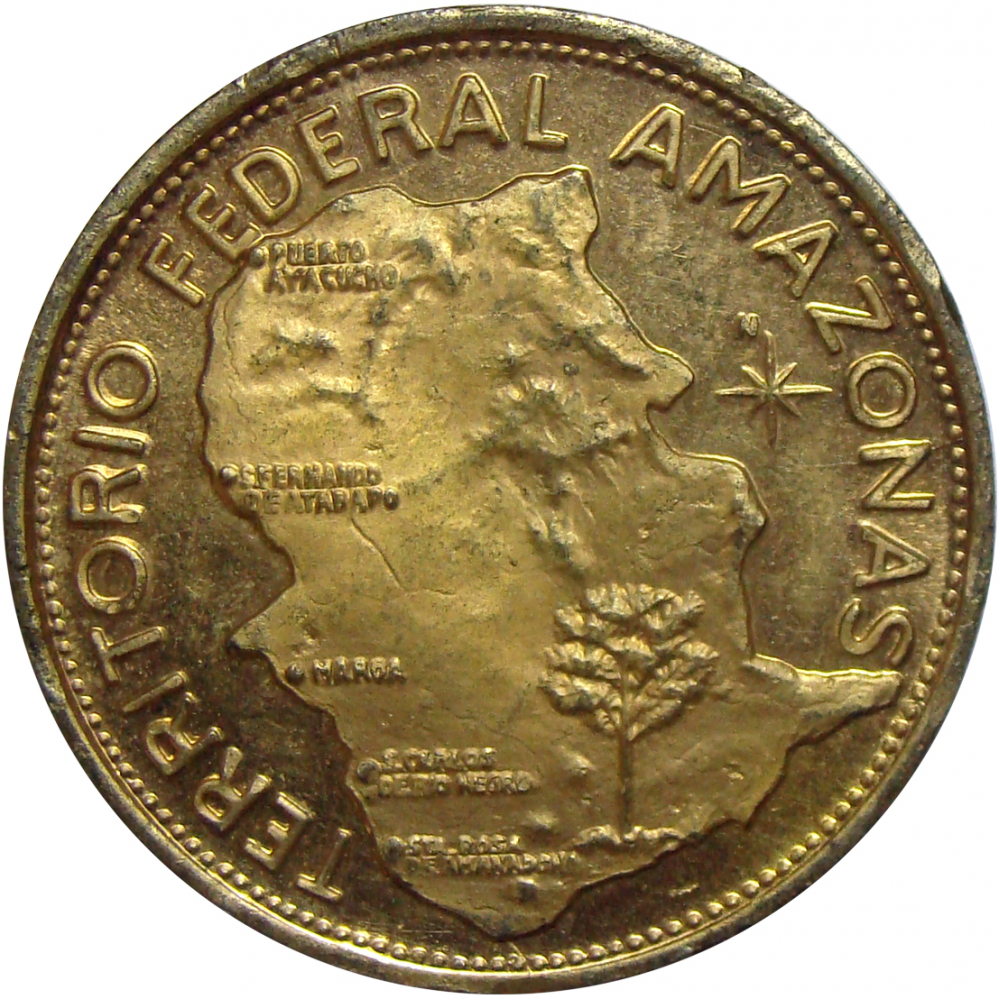 Medalla 50 Aniv Puerto Ayacucho Amazonas 1974  - Numisfila