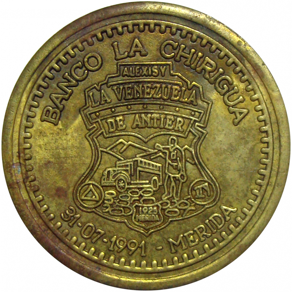 Ficha Diez Lochas Venezuela  Antier Banco la Chirigua   - Numisfila