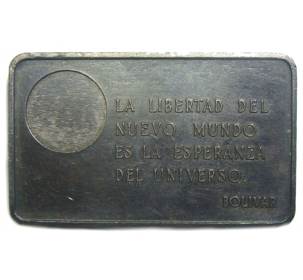 Lingote Plata Pura Bolívar Pensamientos ITALCAMBIO - Numisfila