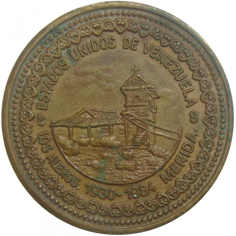 Ficha Bronce Parque Los Aleros 10 Morocotas 1984 5 Aguilas  - Numisfila