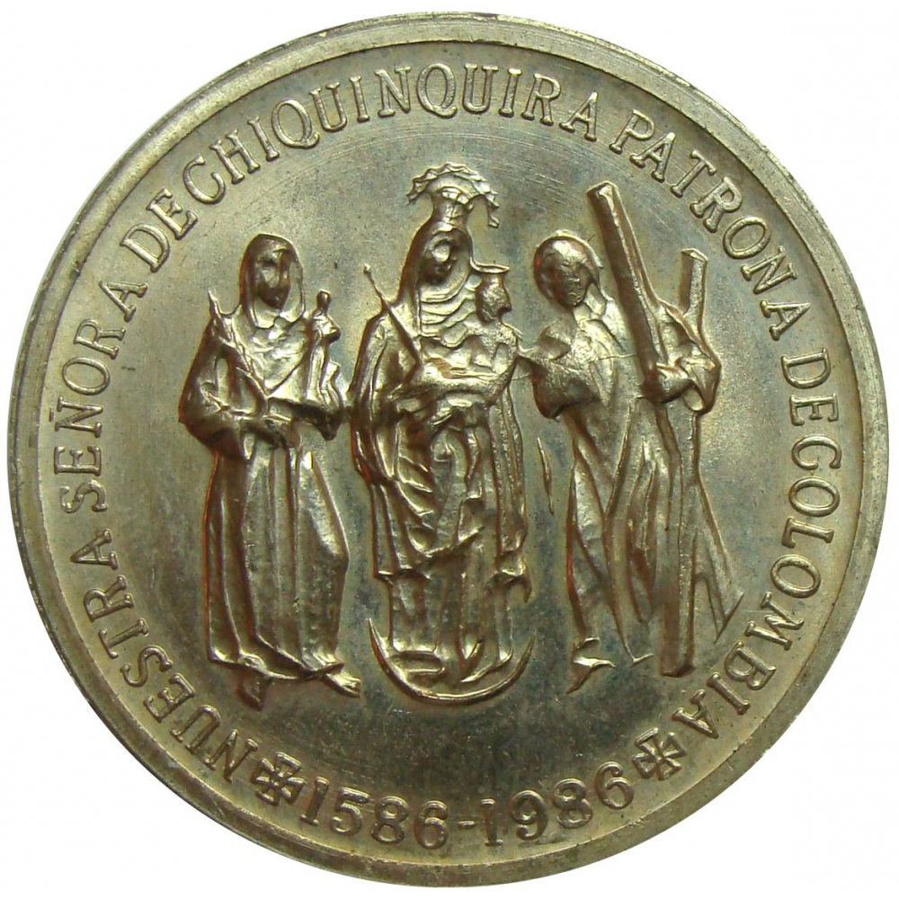 Medalla Papa Juan Pablo II Visita Colombia Chiquinquira  - Numisfila