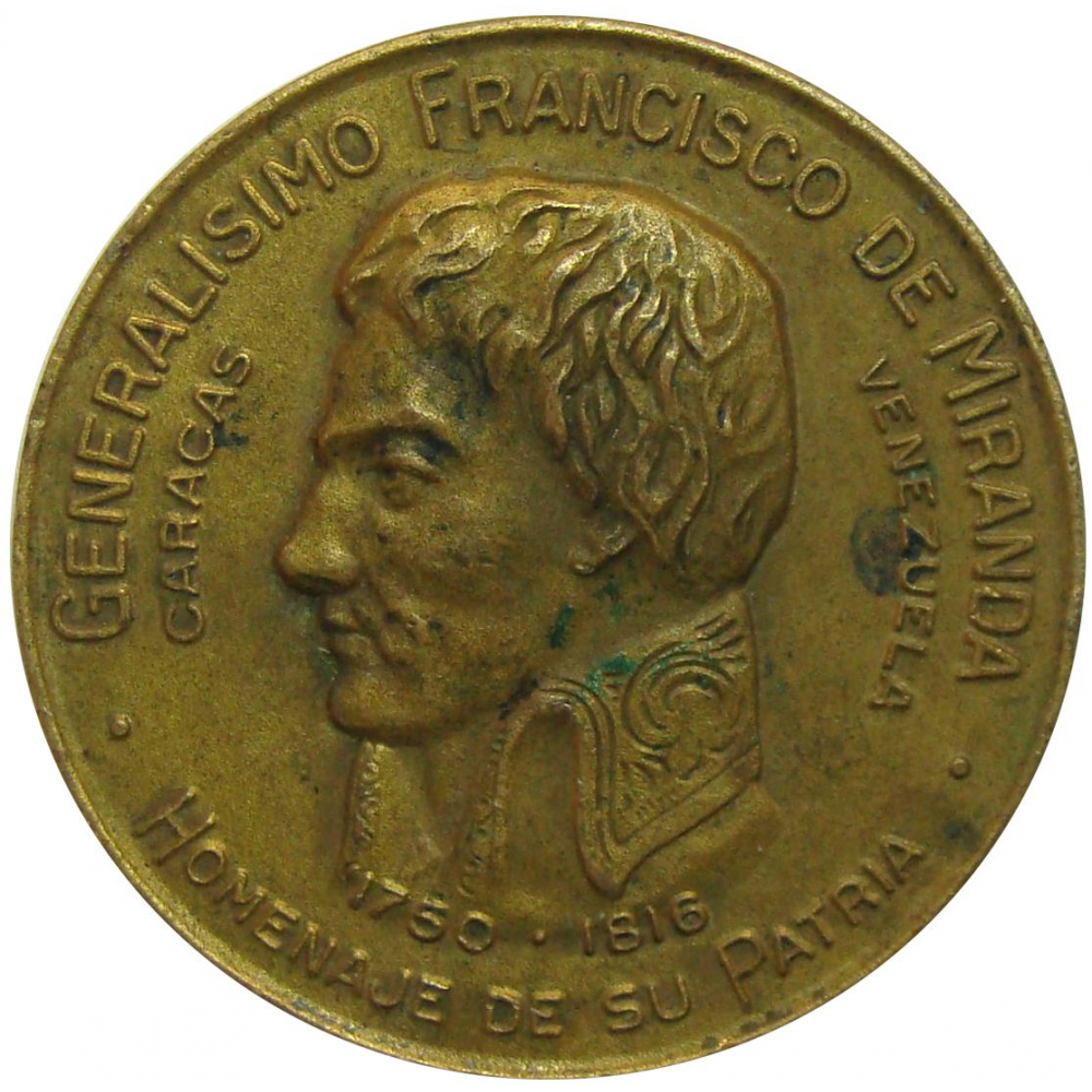 Medalla Francisco de Miranda 1950 Leander - Bicentenario Nacimiento - Numisfila