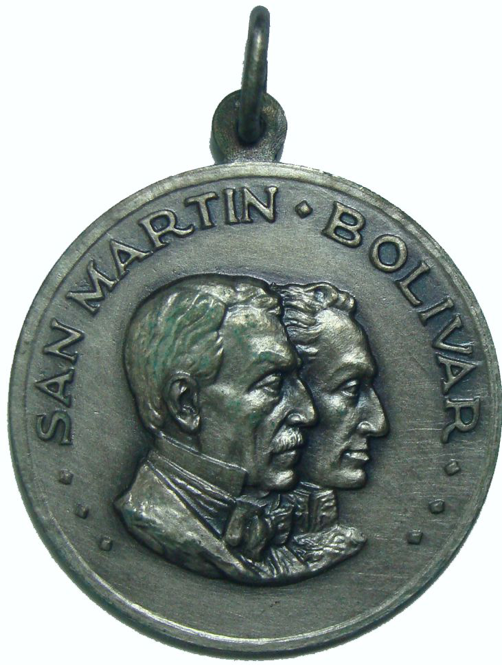 Medalla 1983 Simón Bolívar y San Martin 50° Asociación Numismática Argentina - Numisfila