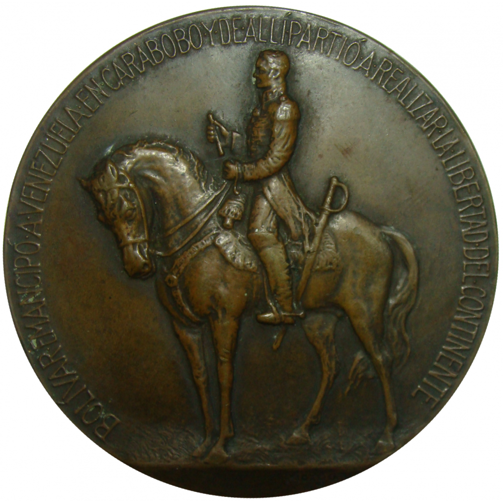 Gran Medalla Centenario Batalla Carabobo 1921 Simón Bolívar - Numisfila