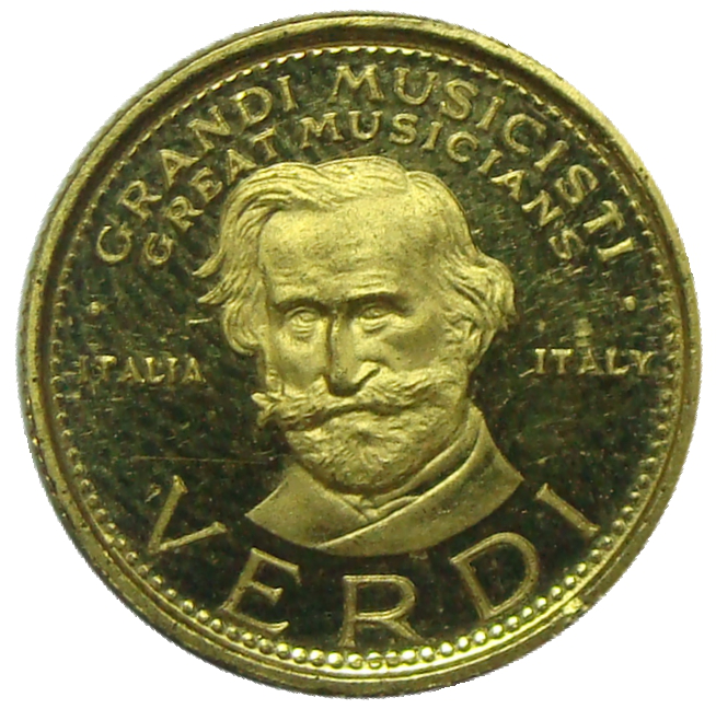 Medalla Oro Verdi Grandes Músicos   - Numisfila