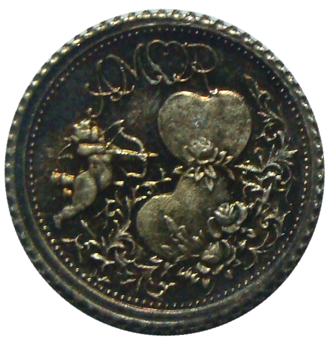 Medalla Moneda Amor 1 Dinero Cupido y Corazones Italcambio - Numisfila