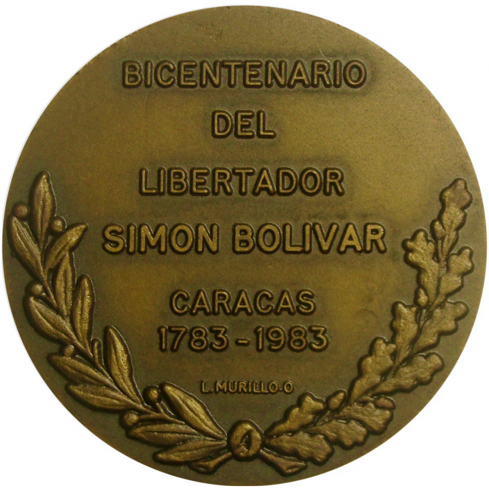 Medalla Bicentenario Nacimiento Simón Bolívar 1983 Libertador  - Numisfila