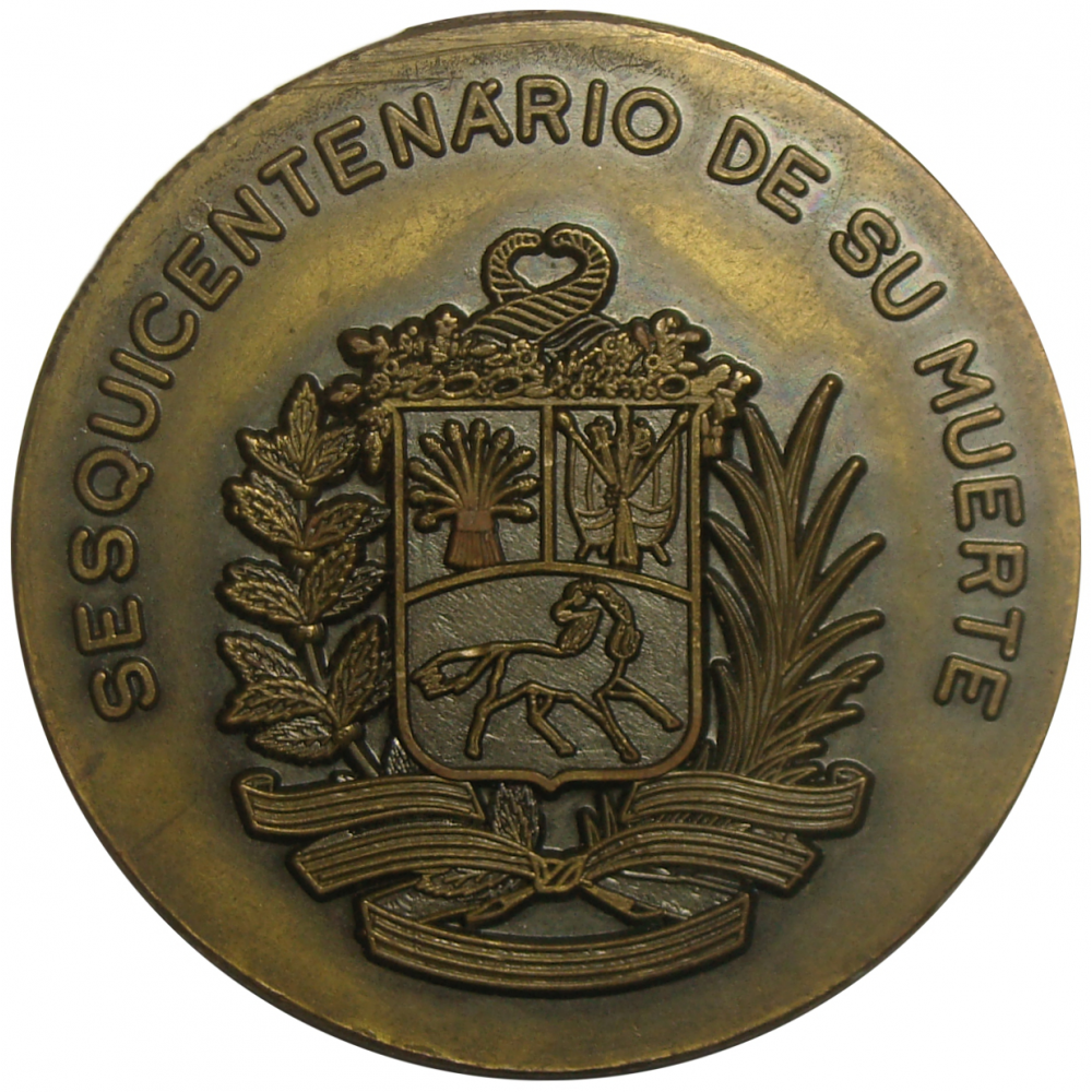 Medalla 1980 150 Años Muerte Libertador Simon Bolivar  - Numisfila