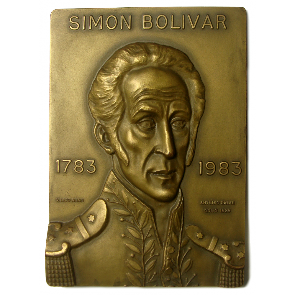 Medalla Placa 150 Años Muerte Simon Bolivar El Libertador - Numisfila