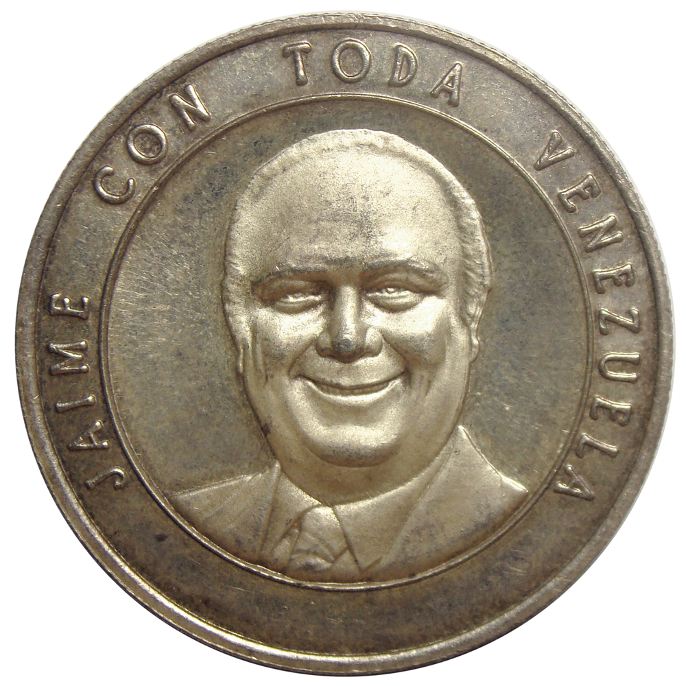 Medalla de Plata Acción Democratica AD Jaime Lusinchi 1984  - Numisfila