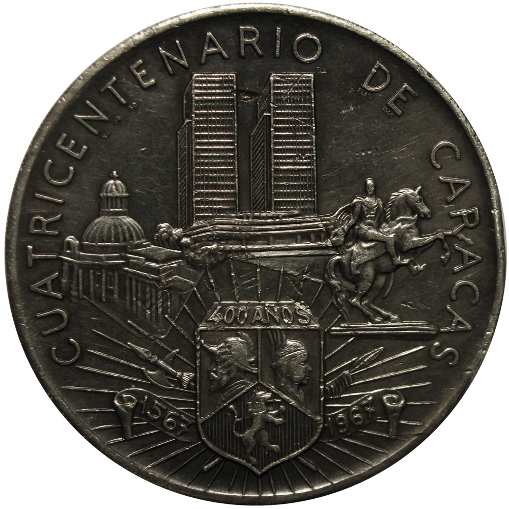Medalla de Plata Cuatricentenario Caracas 1967 Diego de Losada  - Numisfila