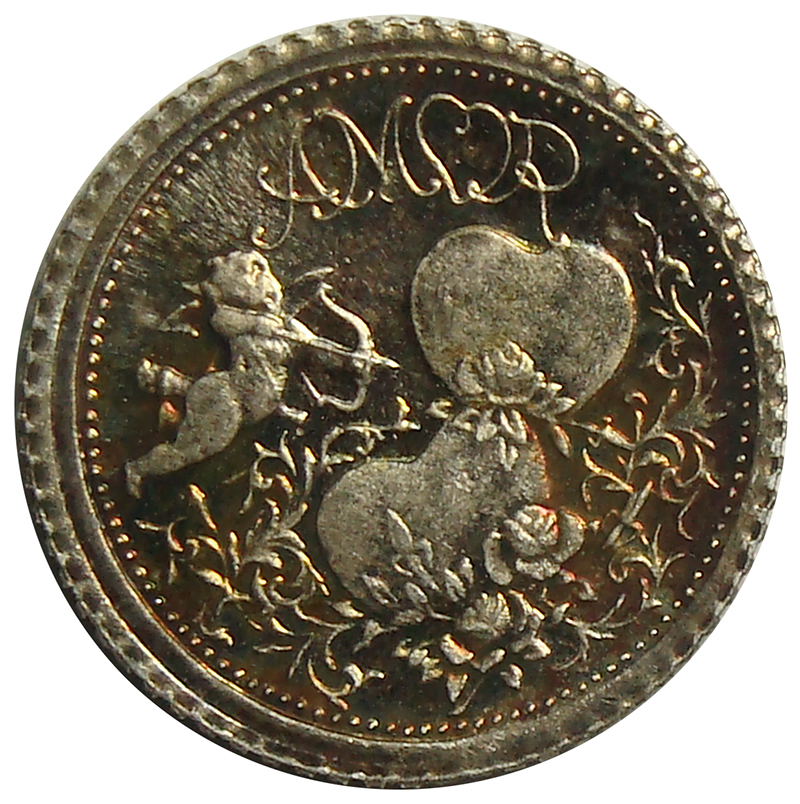Medalla Moneda Amor 1 Dinero Cupido y Corazones Italcambio  - Numisfila