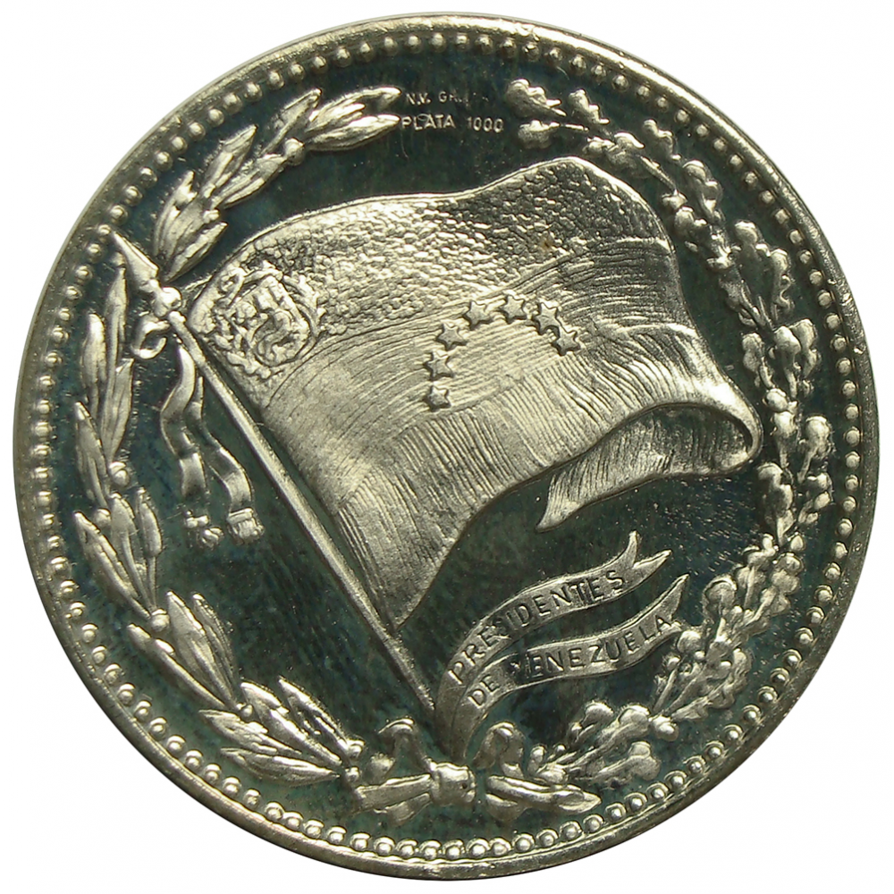 Medalla Plata Rafael Caldera Presidentes Venezuela  - Numisfila