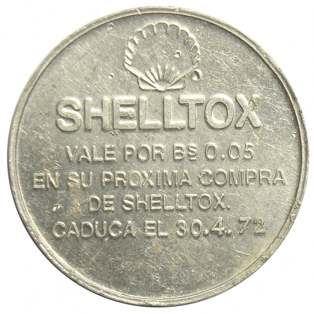 Medalla Shelltox Apollo VII Vale por Bs. 0,05  - Numisfila
