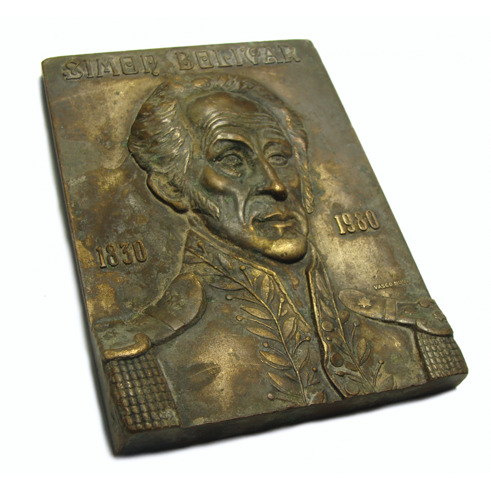 Medalla Placa 150 Años Muerte Simon Bolivar El Libertador  - Numisfila