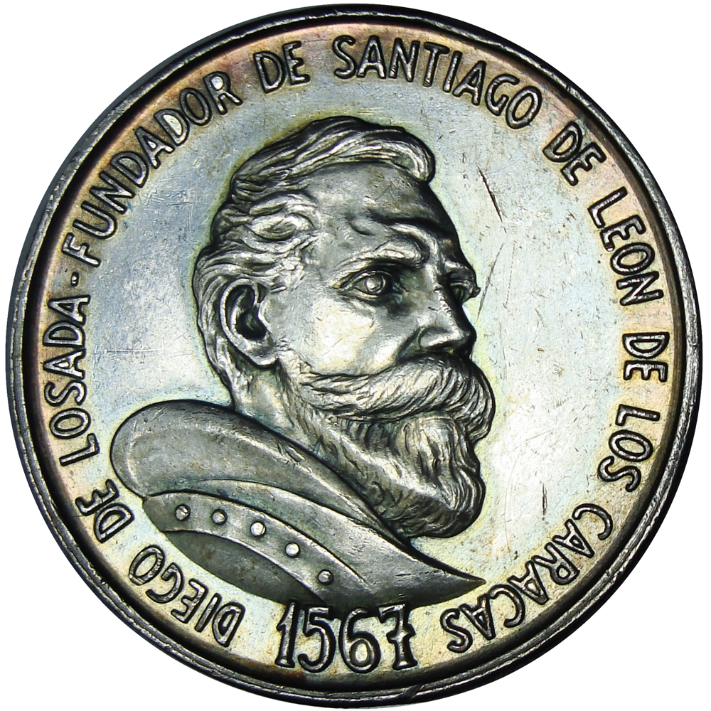 Medalla de Plata Cuatricentenario Caracas 1967 Diego de Losada  - Numisfila